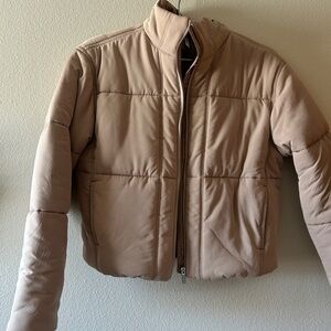travis matthew Women’s Beige Tan Puffer Jacket Size Small